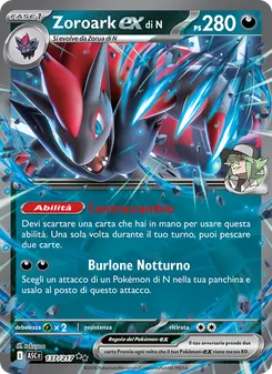 Carta Zoroark-ex di N dell'espansione Ascesa Eroica, numero 137/217