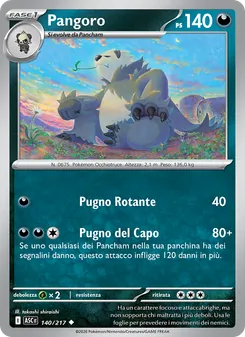 Carta Pangoro dell'espansione Ascesa Eroica, numero 140/217