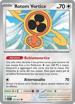 Carta Rotom Vortice dell'espansione Ascesa Eroica, numero 171/217