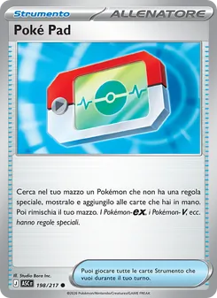 Carta Poké Pad dell'espansione Ascesa Eroica, numero 198/217