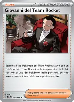 Carta Giovanni del Team Rocket dell'espansione Ascesa Eroica, numero 204/217