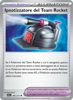 Carta Ipnotizzatore del Team Rocket dell'espansione Ascesa Eroica, numero 206/217