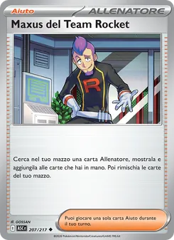 Carta Maxus del Team Rocket dell'espansione Ascesa Eroica, numero 207/217