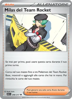 Carta Milas del Team Rocket dell'espansione Ascesa Eroica, numero 208/217