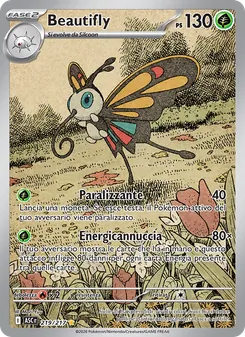 Carta Beautifly dell'espansione Ascesa Eroica, numero 219/217