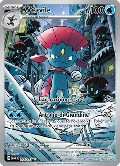 Carta Weavile dell'espansione Ascesa Eroica, numero 228/217