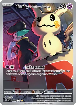 Carta Mimikyu del Team Rocket dell'espansione Ascesa Eroica, numero 238/217