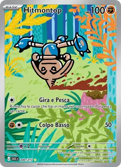 Carta Hitmontop dell'espansione Ascesa Eroica, numero 240/217