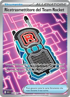 Carta Ricetrasmettitore del Team Rocket dell'espansione Ascesa Eroica, numero 263/217