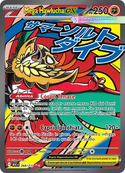 Carta Mega Hawlucha-ex dell'espansione Ascesa Eroica, numero 268/217