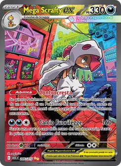 Carta Mega Scrafty-ex dell'espansione Ascesa Eroica, numero 285/217
