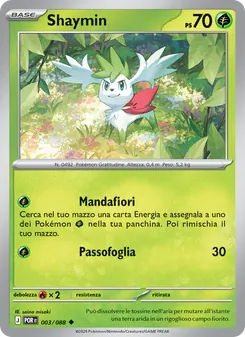 Carta Shaymin dell'espansione Equilibrio Perfetto, numero 003/88
