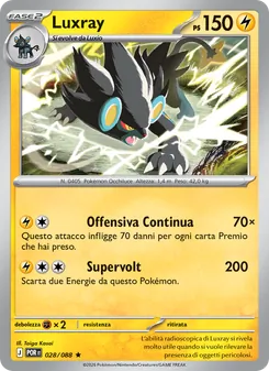 Carta Luxray dell'espansione Equilibrio Perfetto, numero 028/88