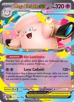 Carta Mega Clefable-ex dell'espansione Equilibrio Perfetto, numero 031/88
