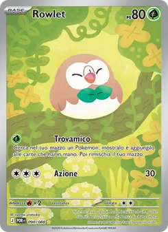 Carta Rowlet dell'espansione Equilibrio Perfetto, numero 090/88