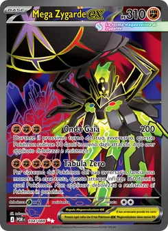 Carta Mega Zygarde-ex dell'espansione Equilibrio Perfetto, numero 104/88