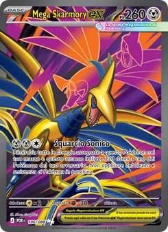 Carta Mega Skarmory-ex dell'espansione Equilibrio Perfetto, numero 106/88