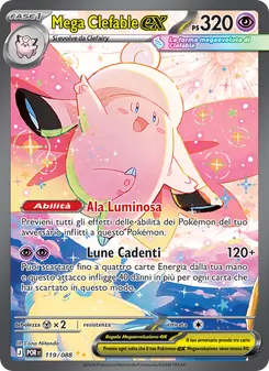 Carta Mega Clefable-ex dell'espansione Equilibrio Perfetto, numero 119/88