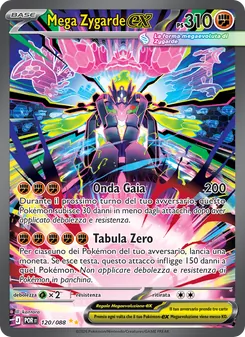 Carta Mega Zygarde-ex dell'espansione Equilibrio Perfetto, numero 120/88