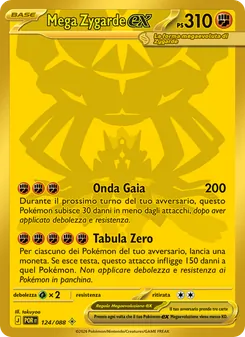 Carta Mega Zygarde-ex dell'espansione Equilibrio Perfetto, numero 124/88