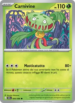 Carta Carnivine dell'espansione Caos Nascente, numero 004/86