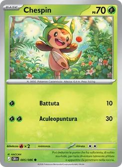 Carta Chespin dell'espansione Caos Nascente, numero 005/86