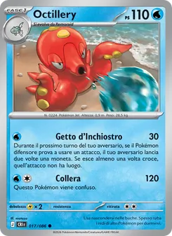 Carta Octillery dell'espansione Caos Nascente, numero 017/86
