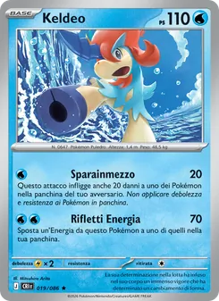 Carta Keldeo dell'espansione Caos Nascente, numero 019/86