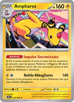 Carta Ampharos dell'espansione Caos Nascente, numero 029/86