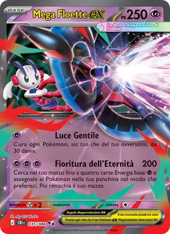 Carta Mega Floette-ex dell'espansione Caos Nascente, numero 035/86