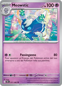 Carta Meowstic dell'espansione Caos Nascente, numero 037/86