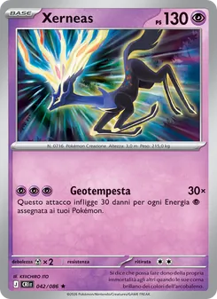 Carta Xerneas dell'espansione Caos Nascente, numero 042/86