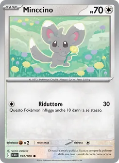 Carta Minccino dell'espansione Caos Nascente, numero 072/86