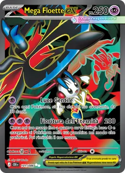 Carta Mega Floette-ex dell'espansione Caos Nascente, numero 101/86