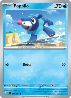 Carta Popplio dell'espansione Buio Pesto, numero 018/84