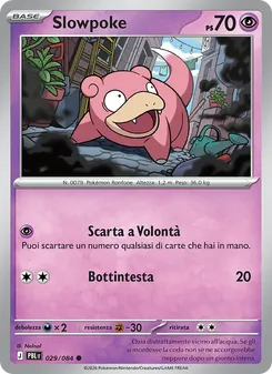 Carta Slowpoke dell'espansione Buio Pesto, numero 029/84