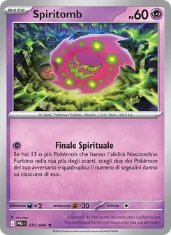 Carta Spiritomb dell'espansione Buio Pesto, numero 035/84