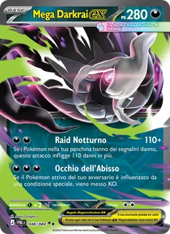 Carta Mega Darkrai-ex dell'espansione Buio Pesto, numero 048/84