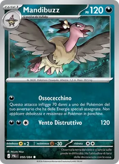 Carta Mandibuzz dell'espansione Buio Pesto, numero 050/84