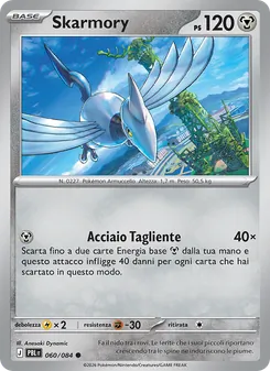 Carta Skarmory dell'espansione Buio Pesto, numero 060/84