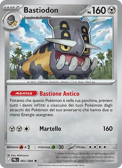 Carta Bastiodon dell'espansione Buio Pesto, numero 062/84