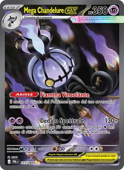 Carta Mega Chandelure-ex dell'espansione Buio Pesto, numero 115/84