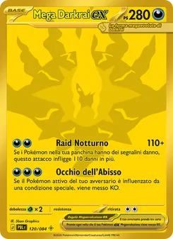 Carta Mega Darkrai-ex dell'espansione Buio Pesto, numero 120/84