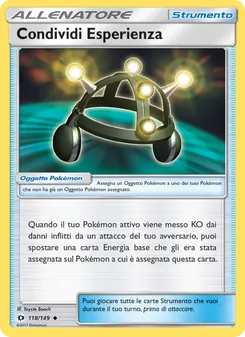 Carta Condividi Esperienza dell'espansione Sole e Luna, numero 118/149