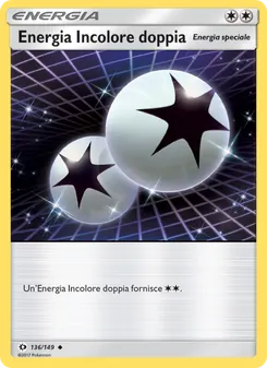 Carta Energia Incolore doppia dell'espansione Sole e Luna, numero 136/149