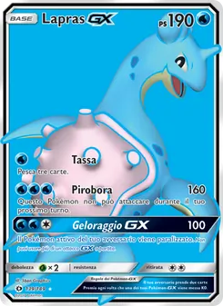 Carta Lapras GX dell'espansione Sole e Luna, numero 139/149