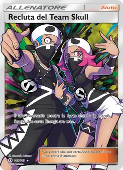 Carta Recluta del Team Skull dell'espansione Sole e Luna, numero 149/149