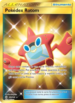 Carta Pokédex Rotom dell'espansione Sole e Luna, numero 159/149