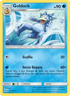 Carta Golduck dell'espansione Sole e Luna, numero 29/149