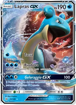 Carta Lapras GX dell'espansione Sole e Luna, numero 35/149